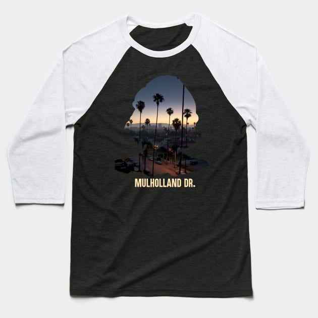 Mulholland Drive Baseball T-Shirt by NorthWestDesigns